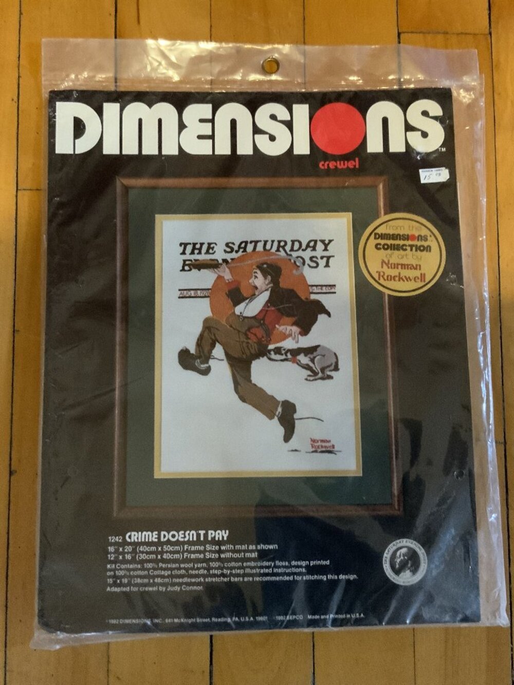 Vintage Dimensions Embroidery Kit. Norman Rockwell
